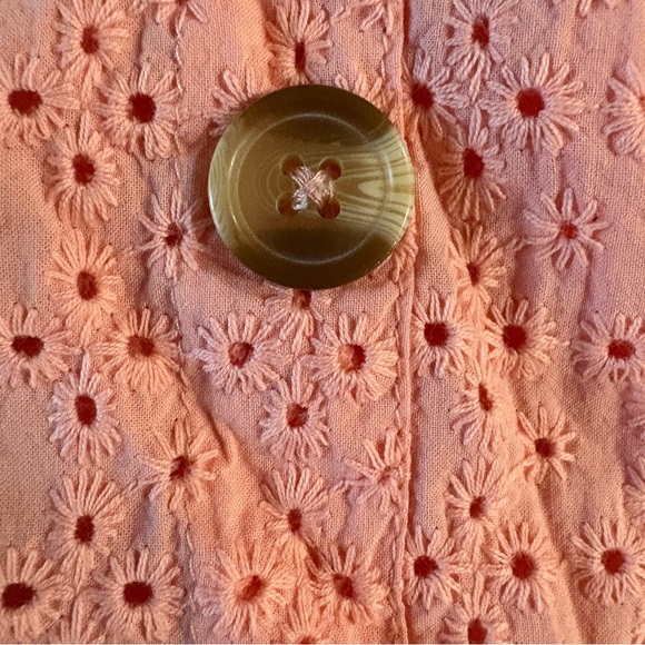 Little Lass Pink Eyelet Button-Down Dress - Size 4T - Picture 2 of 7